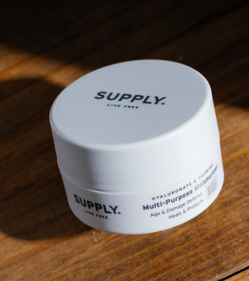 The new Supply Co moisturizer packaging