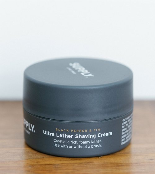 The Supply shaving cream new packaging