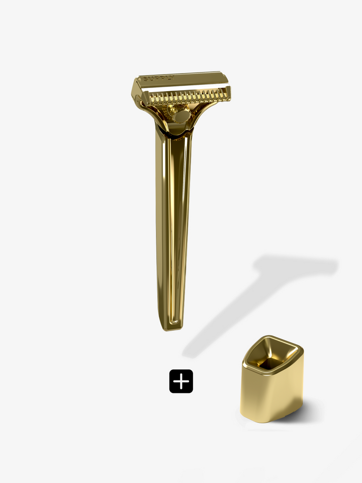 Supply The Single Edge SE Razor with Stand in Gold