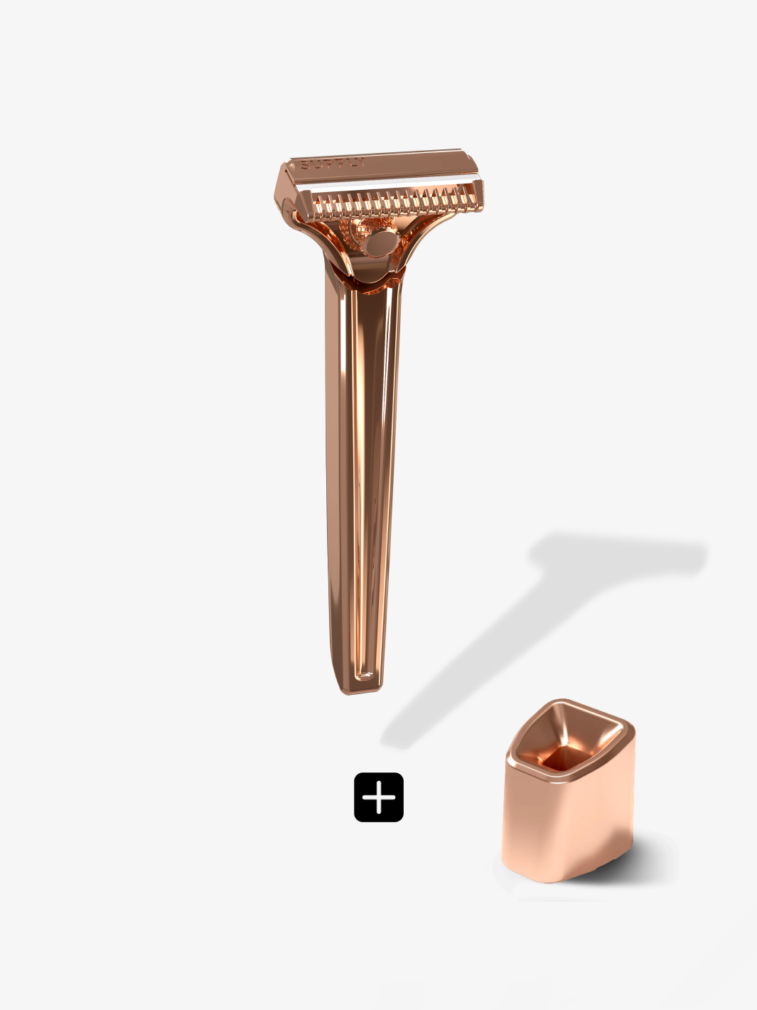 Supply The Single Edge SE Razor with Stand in Rose Gold